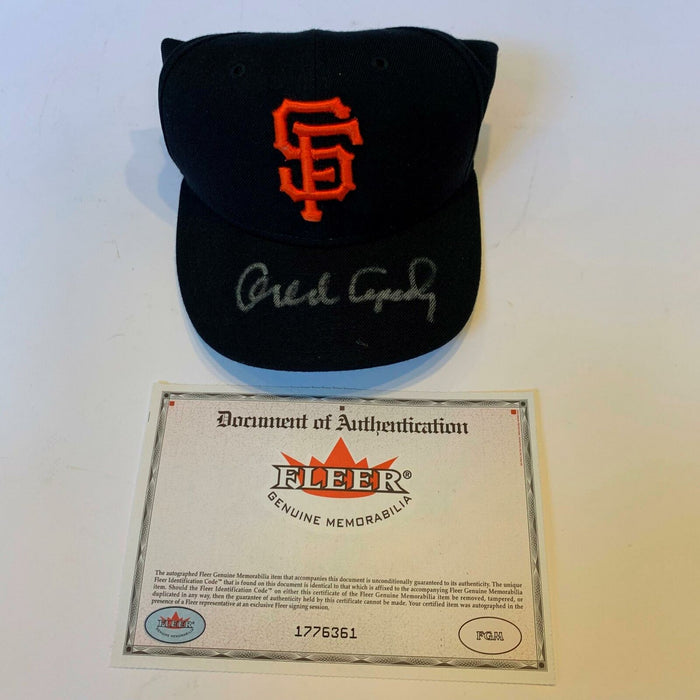 Orlando Cepeda Signed Autographed San Francisco Giants Hat Cap Fleer COA