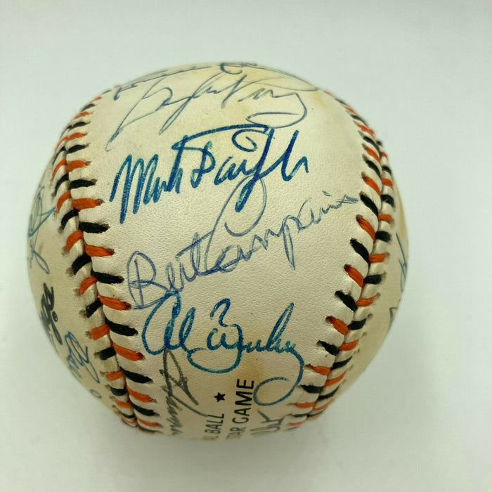 Hall Of Fame Legends Signed 1993 All Star Game Baseball 27 Sigs Beckett COA