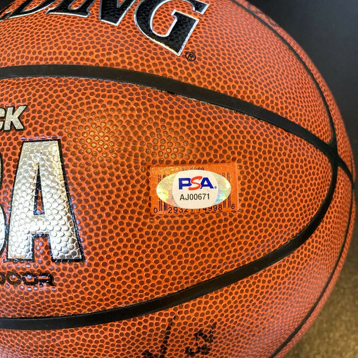 Lebron James 2015-16 Cleveland Cavaliers NBA Champs Team Signed Basketball PSA