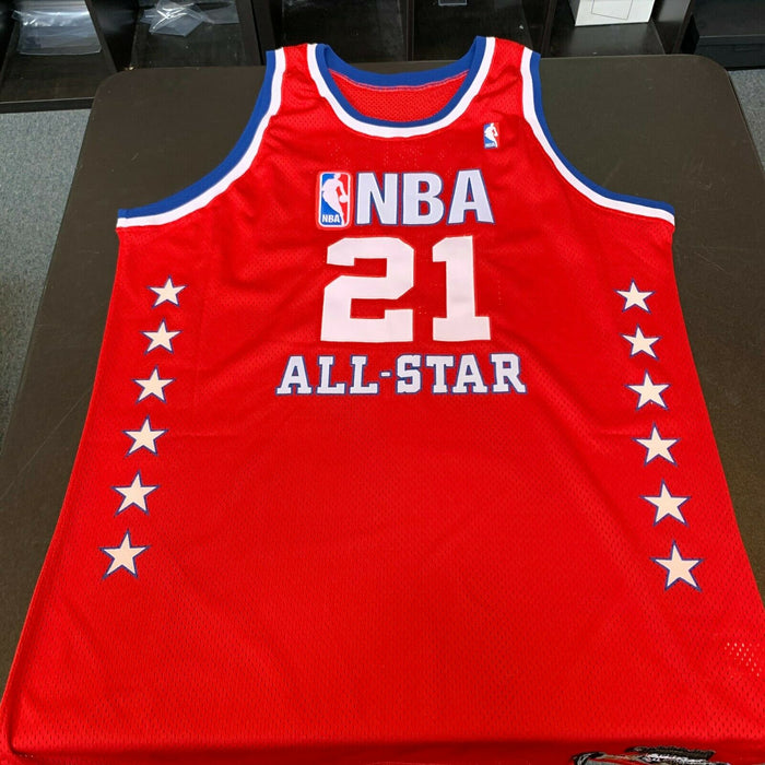 Beautiful Tim Duncan Signed Inscribed Authentic 2003 All Star Game Jersey JSA