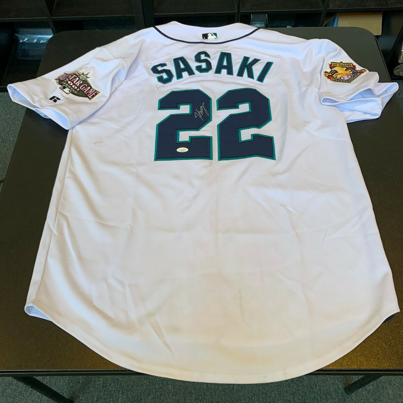 Kazuhiro Sasaki Rookie 2001 Seattle Mariners All Star Game Jersey NWT 20  yrs old