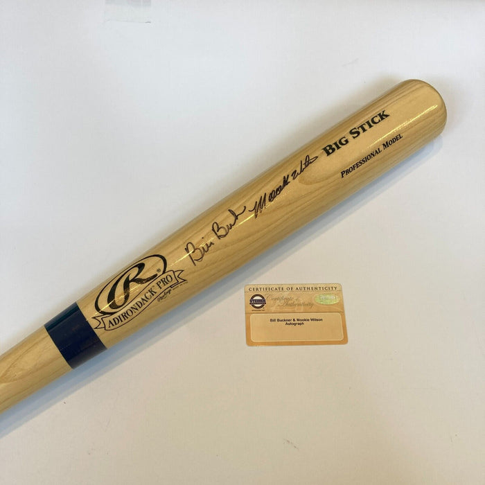 Mookie Wilson & Bill Buckner Signed Rawlings Baseball Bat Steiner COA