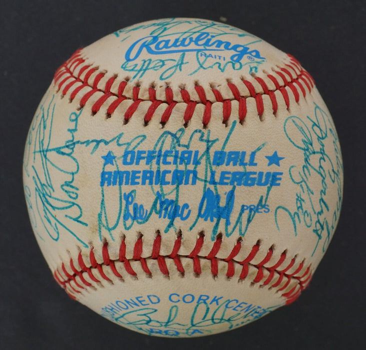 1984 California Angels Team Signed American League Baseball Beckett COA