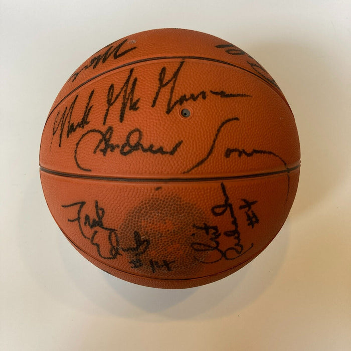 1983 Philadelphia 76ers Team Signed Basketball With Julius Erving Dr. J