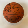 1983 Philadelphia 76ers Team Signed Basketball With Julius Erving Dr. J