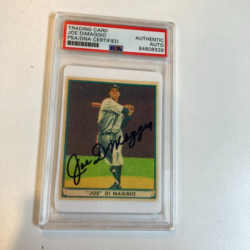 1941 Play Ball Joe Dimaggio Signed Porcelain Baseball Card PSA DNA Auto