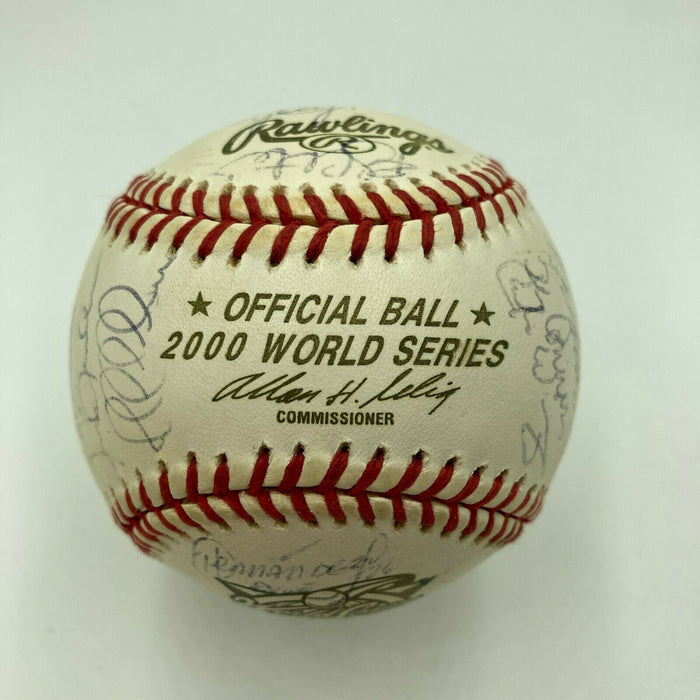 2000 New York Yankees World Series Champs Team Signed Baseball Derek Jeter PSA