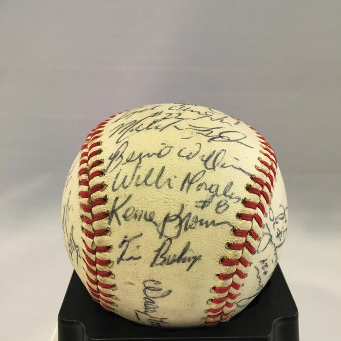 Rare 1988 Bernie Williams Pre Rookie New York Yankees Team Signed Baseball JSA