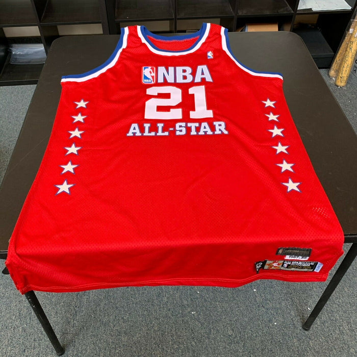 Beautiful Tim Duncan Signed Inscribed Authentic 2003 All Star Game Jersey JSA