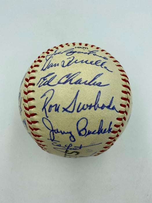Stunning Tom Seaver Rookie Era 1968 New York Mets Team Signed Baseball JSA COA