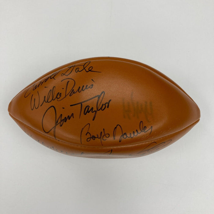 Bart Starr Green Bay Packers Hall Of Fame Legends Signed Football JSA COA