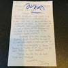 Lonny Frey Signed 1930's Game Model Glove With Handwritten Letter JSA COA