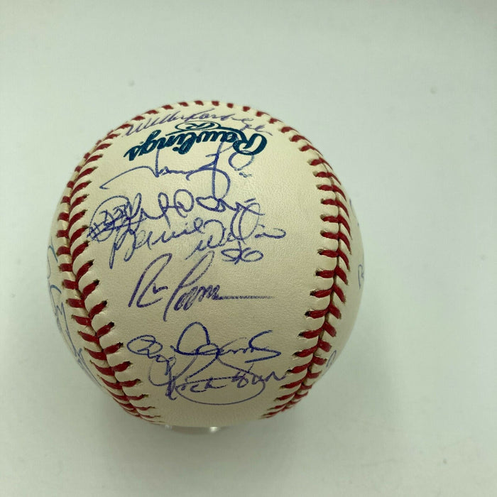 2002 New York Yankees Team Signed Baseball Derek Jeter & Mariano Rivera PSA DNA
