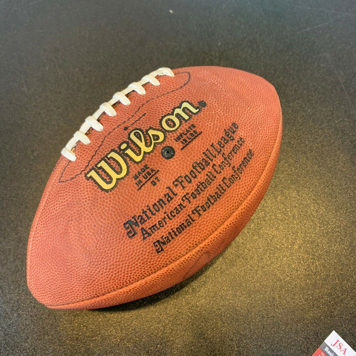 John Elway #7 Signed NFL Wilson 75th Anniversary Game Football Sticker
