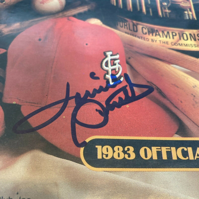 Lonnie Smith Signed Autographed 1983 St. Louis Cardinals Baseball Scorecard