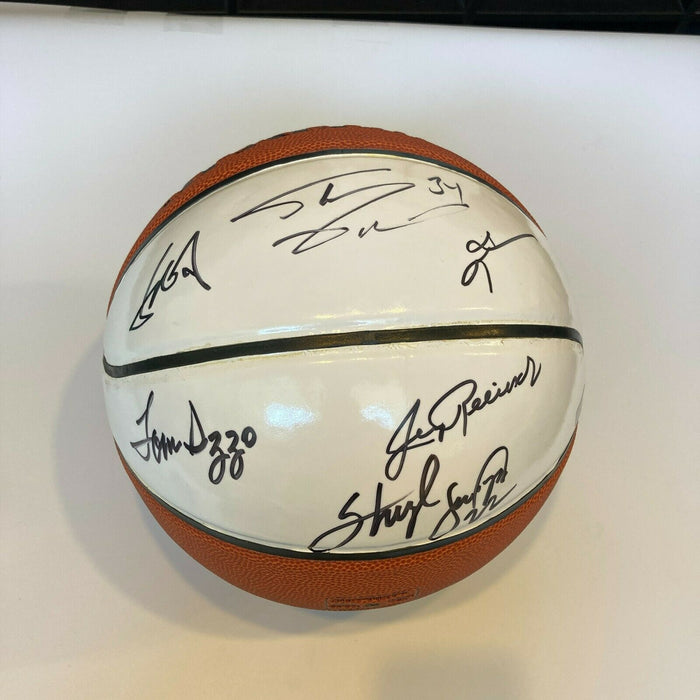 Shaquille O'neal Allen Iverson Yao Ming 2016 HOF Induction Signed Basketball JSA