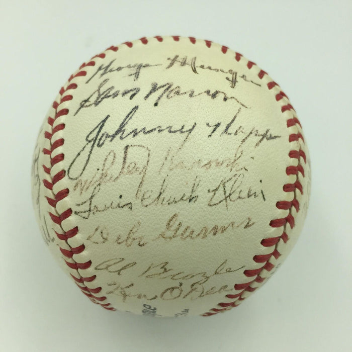 The Finest 1943 St. Louis Cardinals NL Champs Team Signed Baseball PSA DNA COA