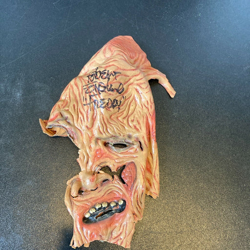 Robert Englund "Freddy" Signed Nightmare On Elm Street Mask Damaged