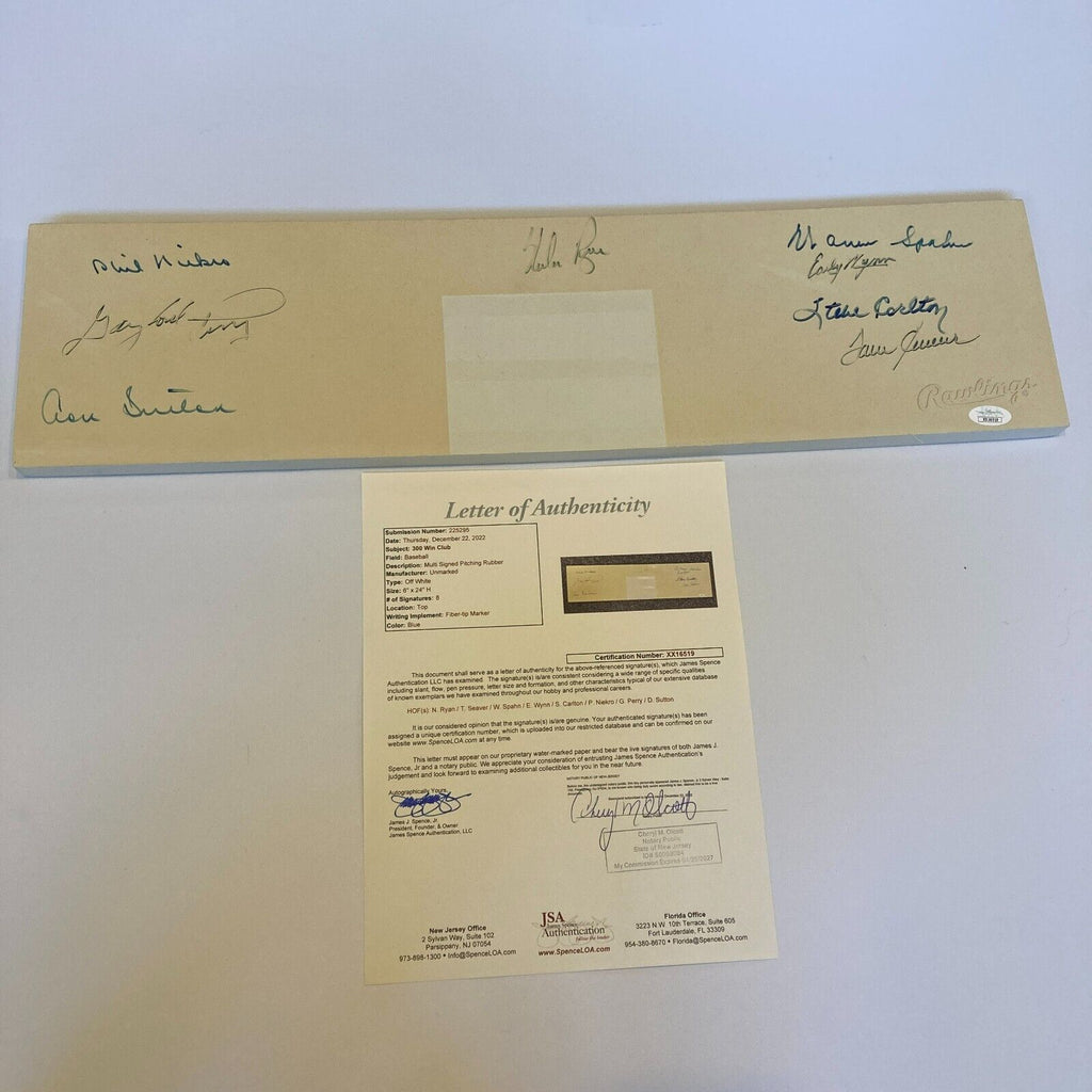 Nolan Ryan Signed Authentic Full-Size Pitching Rubber (JSA COA