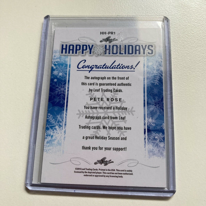 2015 Leaf Pete Rose #4/10 Auto Signed Autographed Baseball Card