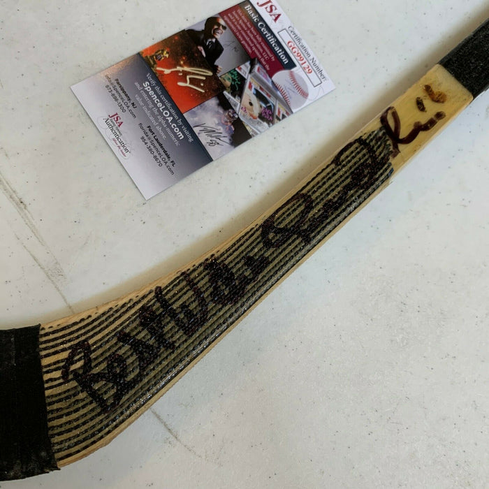 Trevor Linden Signed 1992 Game Used Hockey Stick JSA COA