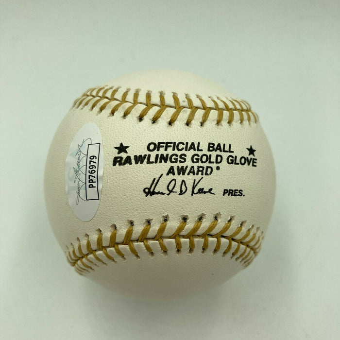 Mint Ron Santo 1964-1968 Signed Rawlings Official Gold Glove Baseball JSA COA