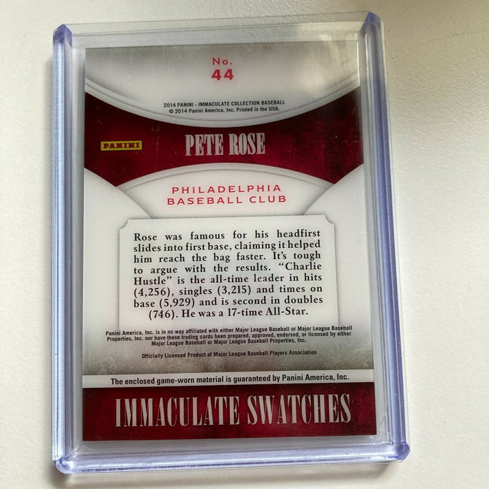 2014 Immaculate Collection Pete Rose #23/49 Game Used Jersey Card