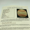 Willie Mays Hank Aaron Stan Musial Total Baseball Signed Inscribed Baseball JSA