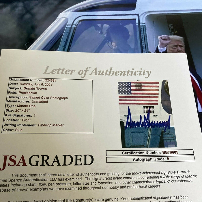 Magnificent President Donald Trump Full Name Signed Large 20x24 Photo JSA MINT 9