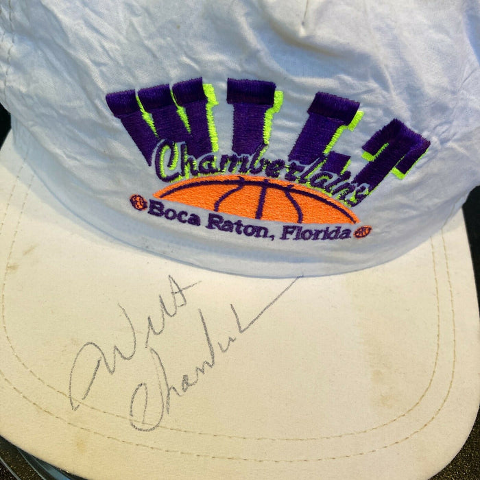Rare Wilt Chamberlain Signed Personal Model Hat Cap With JSA COA