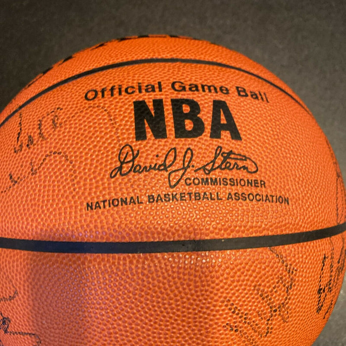 2001 All Star Game Team Signed Basketball Tim Duncan Vince Carter Garnett JSA