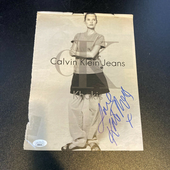 Kate Moss Model Signed Calvin Klein Photo With JSA COA