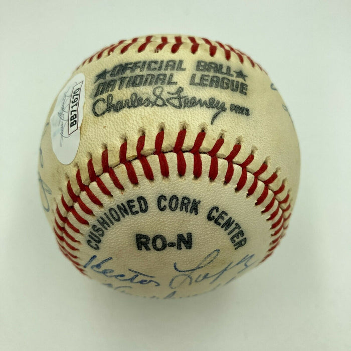 Robert Merrill Elston Howard 1980 NY Yankees Old Timers Day Signed Baseball JSA