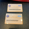 New York Giants Legends Signed Seatback Eli Manning Michael Strahan Steiner COA