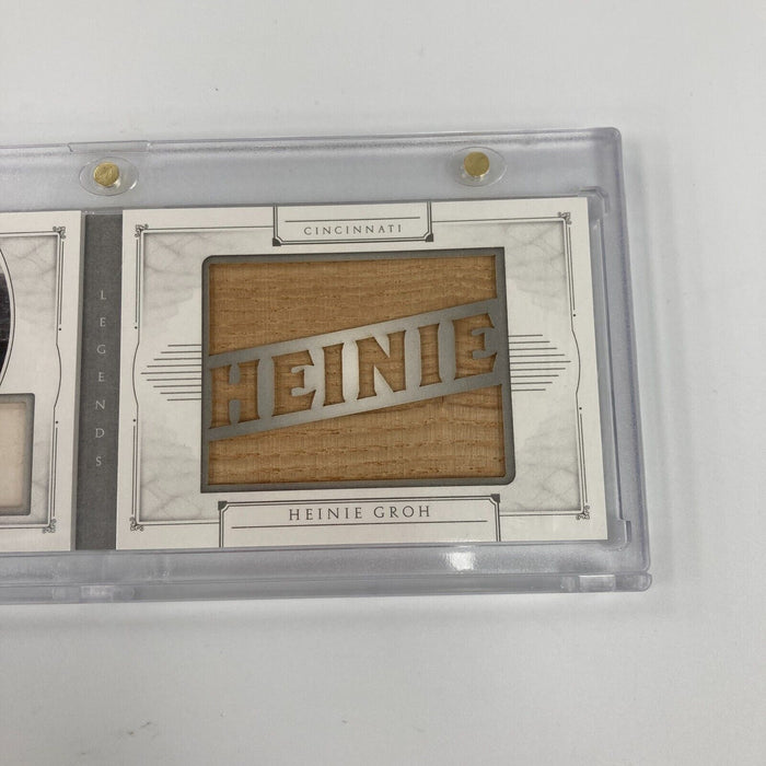 2015 National Treasures Heinie Groh Auto Game Used Bat Booklet 1/1 One Of One