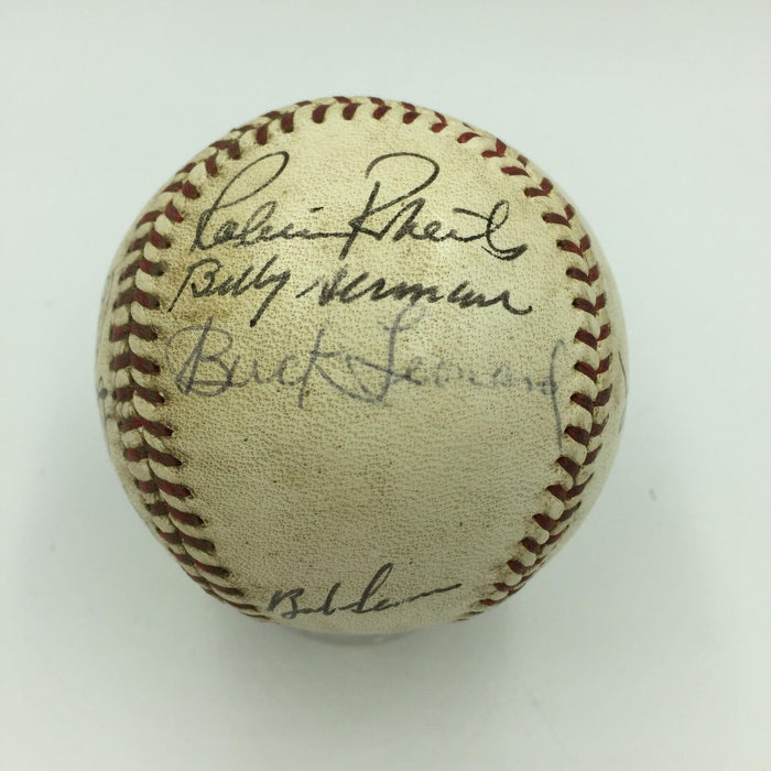 Freddie Lindstrom Lloyd Waner Harmon Killebrew 1950's HOF Signed Baseball JSA