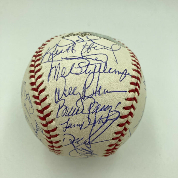 Beautiful 1986 New York Mets Team Signed World Series Baseball PSA DNA COA