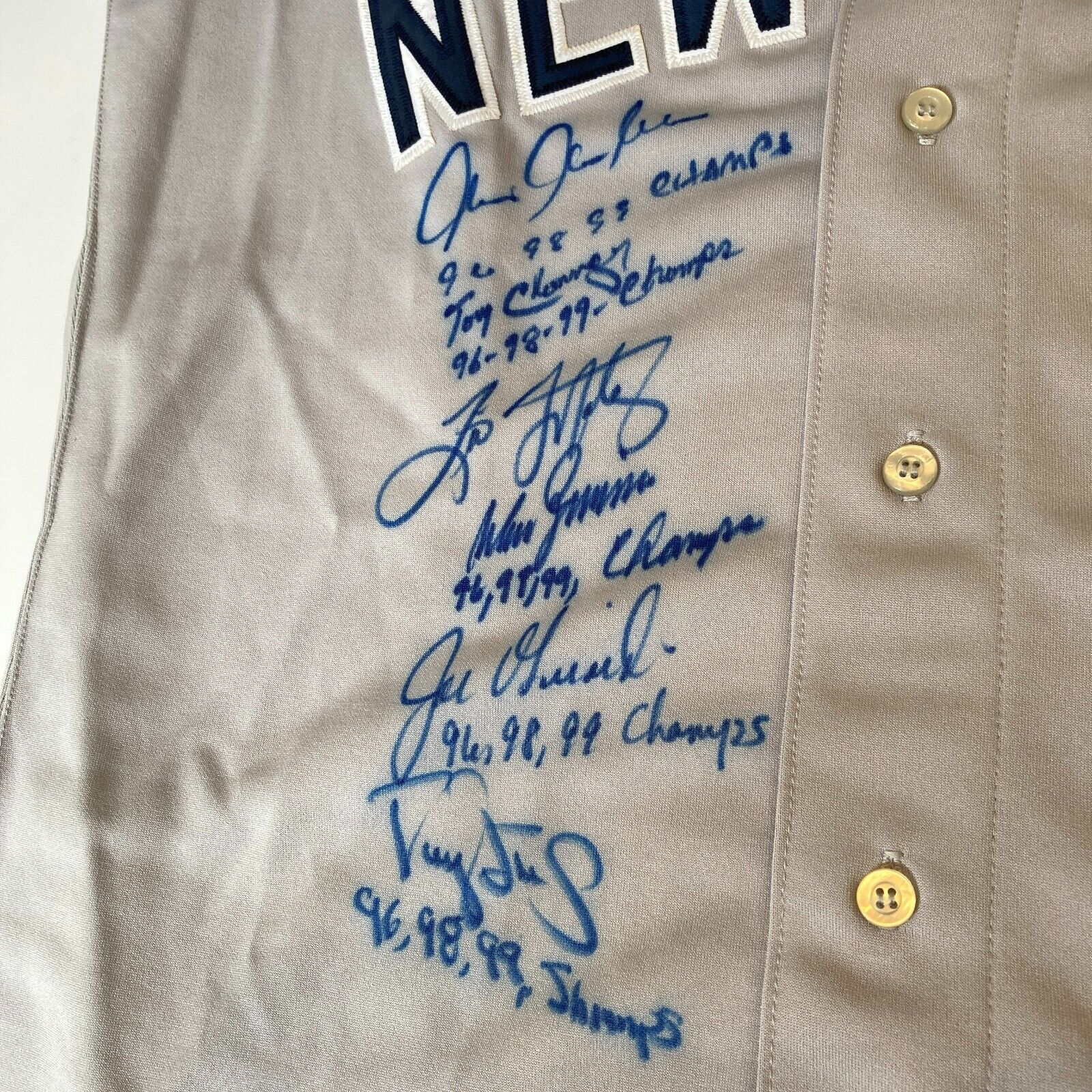 1996 New York Yankees World Series Champs Team Signed Jersey Derek