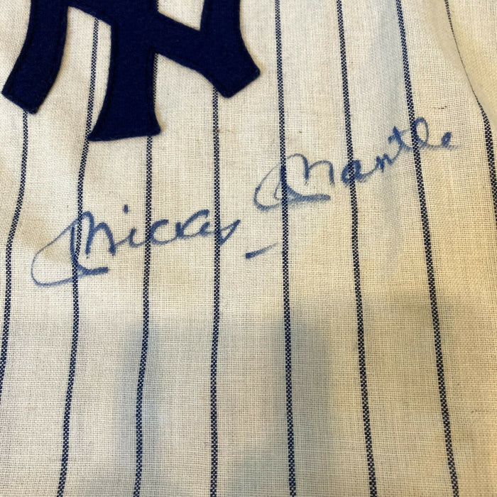 Mint Mickey Mantle Signed 1951 New York Yankees Rookie Game Model Jersey JSA COA