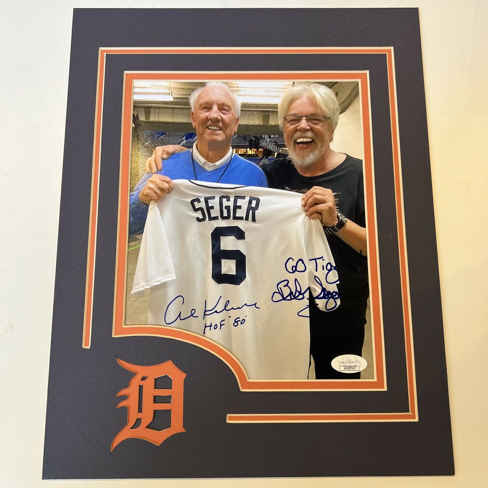 Al Kaline Autographed and Framed Detroit Tigers Jersey