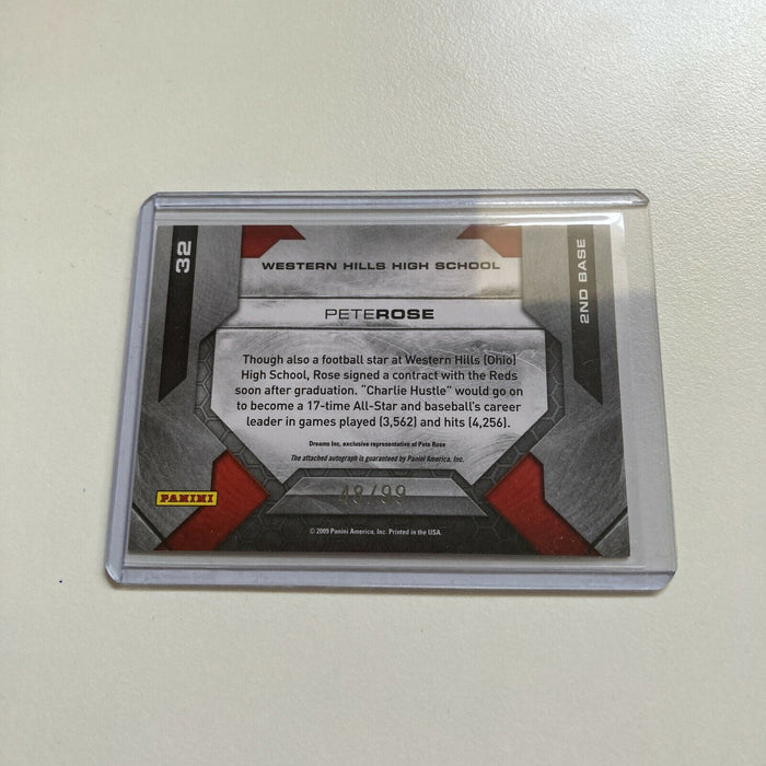 2009 Donruss Pete Rose #48/99 Signed Autographed Baseball Card Auto