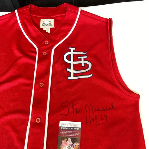 Stan Musial HOF 1969 Signed St. Louis Cardinals Jersey With JSA COA & Musial LOP