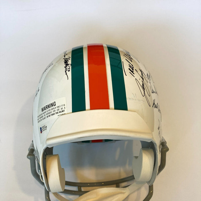 1972 Miami Dolphins Super Bowl Champs Team Signed Full Size Helmet Beckett COA
