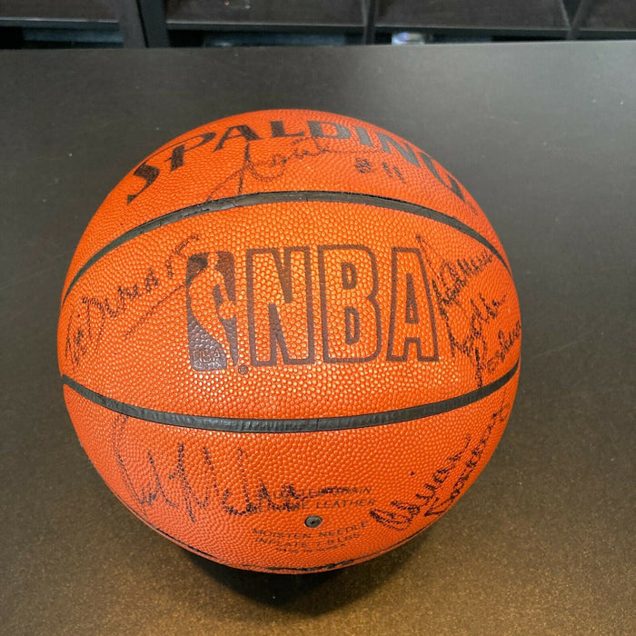 1986-87 Detroit Pistons Team Signed Spalding Official NBA Game Basketball JSA
