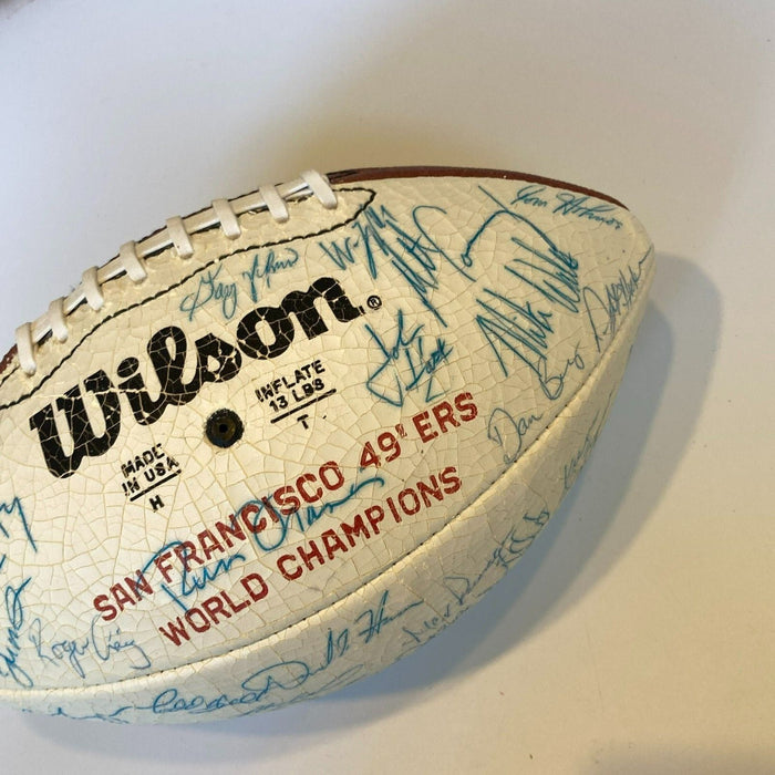 1984 San Francisco 49ers Super Bowl Champs Team Signed Football JSA COA