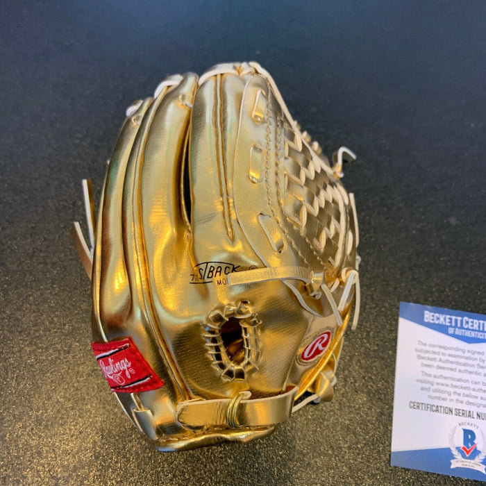 Brooks Robinson Signed Heavily Inscribed Rawlings Gold Glove With Beckett COA