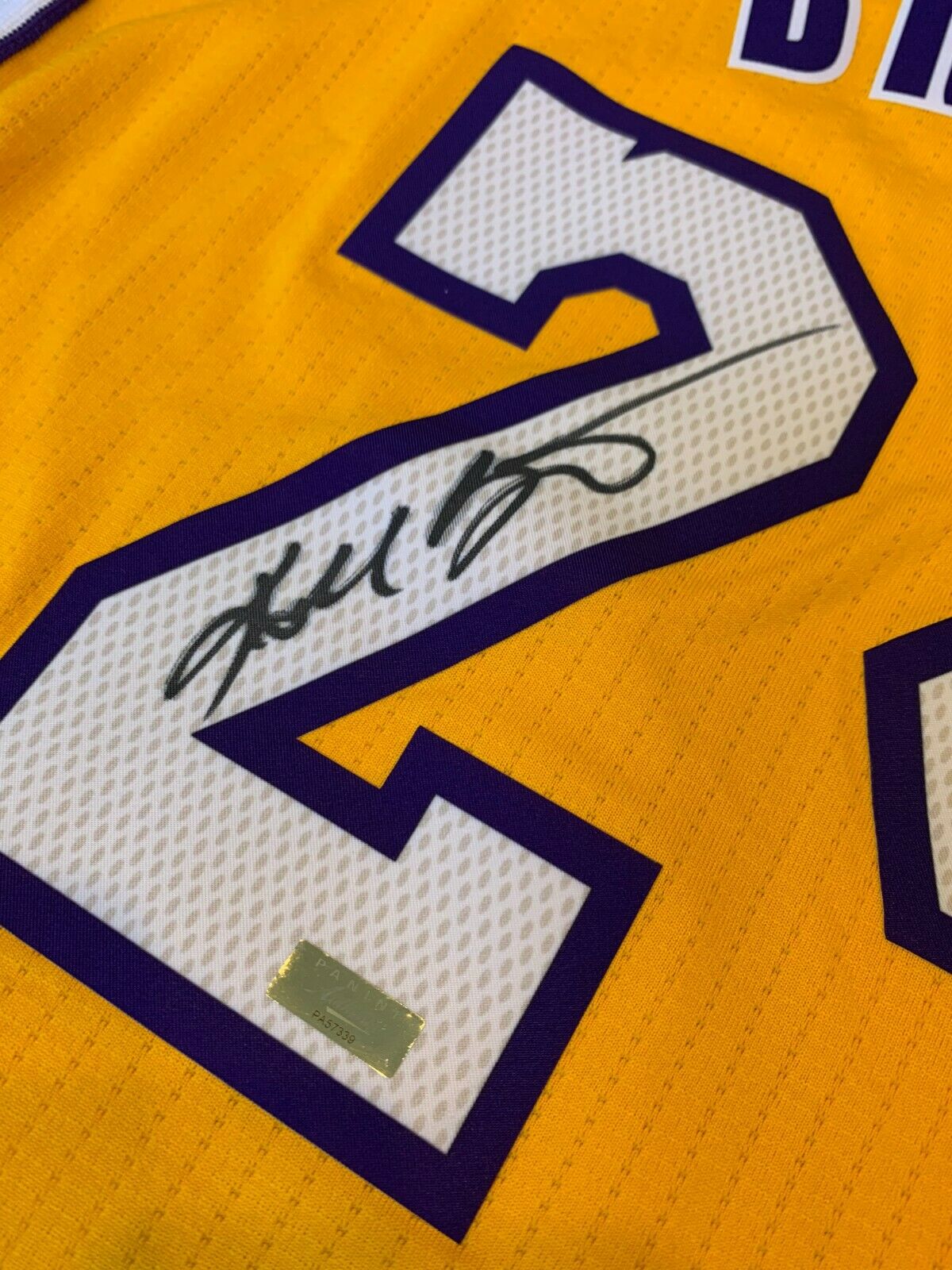 Kobe Bryant #24 Los Angeles Lakers Adidas White Autographed Jersey Youth  MEDIUM