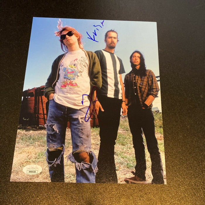 Dave Grohl & Krist Novoselic Nirvana Signed Autographed Photo With JSA COA