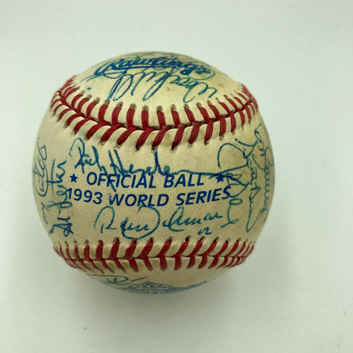 1993 Toronto Blue Jays World Series Champs Team Signed Baseball JSA COA