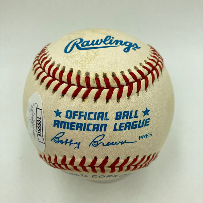 Rick Ferrell Signed Heavily Inscribed American League Baseball JSA COA